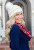 Berets Fashion Autumn Winter Women's Hat Faux Fur Pompoms Beanie Caps Outdoor Warm Knit Hats Unisex Bonnet Gorros Mujer Invierno