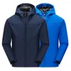 Men's Down Useful Hooded Windbreaker Wind Resistant All Match Lightweight Men Rain Jacket Watertight