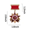 Broches La Medalla de la Guerra Patriótica Insignia Unión Soviética Orden Rusia Estrella Roja Broche Vintage URSS Comunista Joyería Militar