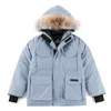 Designer canadaian gooses jackor med päls huva parka jackor expedition barn ungdom yttre kappa vinter varma designers puffer ner rockar pojke flicka ner jackor