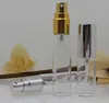 Leere 5 ml 10 ml Glas-Feinnebel-Zerstäuberflaschen mit Gold- oder Silberkappen, nachfüllbare Parfüm-Köln-Dekantier-Sprühflaschen SN312