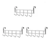 Ganchos 3x sobre a porta 5 casa de banheiro de casa Rack Rack Rack Coat Hat Hanger