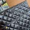Große Kapazität Jumbo Ladies gesteppte Tragetaschen GHT schwarzer echtes Leder Multi Pochette Designer Umhängetasche Luxus Handtaschen Klassische Sacoche Key Beutel 39x12x30 cm