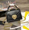 Catene hardware Stume da spalla Luxury Women's Bothes Designer Black Evening Wallet Vintage in pelle Vintage Crossbody Borse 220818