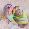 Battaniyeler 2 adet doğumlu Pography Baby Po Props Erkek Kız Pamuk Kun Swal Battaniye Çiçek Uyku Tulumu Uyku Çuval 0-6m