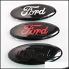 Bilmärken Bil Front Badges 9 Inch Hood Bonnet Emblem Badge Bakre stamklistermärke för Ford SKL F150 F250 Explorer Edge Accessories Drop Dhrwe