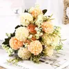 Fleurs décoratives hortensias artificielles Bouquet de mariage de mariée pour la maison jardin fête soie faux décor de Table Flores