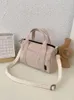 Bolsas de noite 2022 Spring Autum Mini Corduroy Bolsa de ombro feminino Fêmea Bolsa Zipper Totes Ladies Casual Bolsa