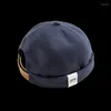 Berets Maden mannen verstelbare denim beanie schedel dop dokwerker hoed roll cuff casual caps zeiler hoeden mannelijk