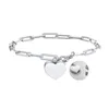 Braccialetti di collegamento Bracciale con urna a cuore a catena con graffetta per le donne Gioielli commemorativi commemorativi per la cremazione