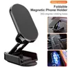 Supporto magnetico pieghevole per telefono per auto Supporto girevole a forma di mini striscia per Huawei Supporto per GPS con magnete in metallo resistente per iPhone 13 14