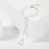 Charm Armbanden Eenvoudige Vrouwelijke Goud Kleur Metalen Ketting Voor Vrouwen Wit Hart Parel Vinger Partij Sieraden Geschenken