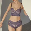 Set di reggiseni Set di biancheria intima da donna Set di pizzo sexy ricamato in due pezzi Top reggiseno di mutandine completo push up con ferretto 3 4 tazze di lingerie per ragazze femminili 221010