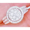Обручальные кольца великолепный круглый циркон обручальный кольцо винтажное женское белое хрустальное каменное очарование серебряное цвет пустота для женщин