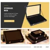 Jewelry Pouches 1Pc Storage Case Medal Displaying Box Wooden Container For Bedroom Desktop Living Room