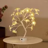 Night Lights LED Tabletop Bonsai Tree Light Touch Switch DIY Artificial Lamp Decoration For Gift Home Decor Battery/USB Operated