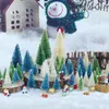 Christmas Decorations 2022 Fashion Tree Mini Literary Style Simulation Ornaments Micro World Scene Layout Small