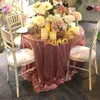 Tabela de mesa de mesa azul lantejoulas redondas de lençóis de linho de casamentos Capa de glitter para decoração de casa Multi-Color/tamanhos