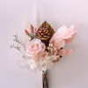 Faux blommig gr￶nare vintergr￶na hortensia ros kanin svansblomma bukett hem dekoration eukalyptus vass pografi dekoration 221010