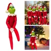 عيد الميلاد Grinch معلقة قلادة حمراء/خضراء زخرفة شجرة الشجرة الزخرفة المنزل هدايا الأطفال