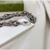 punkowa luksusowa bransoletka urok mankiet mankiet menu kobiet designerski łańcuch podwójny liter