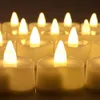 Velas 24pcs sem chamado lideraram a vela para a festa de casamento em casa decoração de casamentos em forma de coração batedor eletrônico Tealight Candles 221010