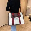 Moda grande capacidade sacola para as mulheres 2024 nova lona retalhos ombro crossbody saco designer casual bolsas femininas e bolsa