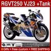 Suzuki SAPCのフェアリングキットタンクVJ23 RGVT250 RGV-250CC 97-98 Bodyworks 161NO.51 Blue Factory RGVT-250 RGV-250 RGV250 97 98 RGVT RGV 250 CC 250CC 1997 1998フルフェアリング