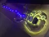 Renkli LED ışık akçaağaç boynuna sahip şeffaf akrilik elektro gitar özelleştirilmiş