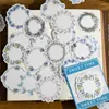 Wrap Prezent 30PCS Waszyjne naklejki wieńców kwiaty rama naklejka deco junk dziennik DIY Scrapbooking Creative Pomiar Papier materialny