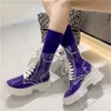 Çizmeler 2022 Moda Kadın Pu Şeffaf Platform Çizmeler Su Geçirmez Ayak Bileği Çizmeler Kadınsı Temizle Kalın Alt Rainboots Seksi Kadın Ayakkabıları T221010