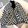 Womens Down Parkas Circyy Cropped Jacket Woman Winter Coat Checkerboard Short Parkas Thick Warm Streetwear Clothing Fashion Chic Female Outwear 221010