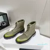 2022 Vrouwenontwerpers Leerschoenen Laarzen Ankle Martin Monolith Boot Militair ge￯nspireerd gevechtsplatform Damesbodem Nylon