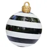 Decoração de casa decorações de natal balão inflável 60 cm de jardim ao ar livre ornamento branco preto preto verde pvc bola brinquedo de Natal Merry Natal