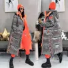 Women's Down Parkas Snow Clothing Women Oversize Jacket Winter Parkas Mujer Thick Hooded Padded Coat Female Casual Long Puffer Jackets Streetwear T221011