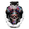 Herren Hoodies Skull Corn Ann Kapuzenpullover Hoodie 3D-Druck Harajuku Neuheit Hip-Hop-Stil