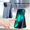 Fundas de teléfono de cuero con billetera y tarjetas con cremallera de lujo para iPhone 15 14 Plus 13 12 Mini 11 Pro Max X XS XR 8 7 6 6S SE, funda con tarjetero