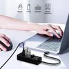 HW-1500 USB-Erweiterung, robuster 4-in-1-Mini-Expander, Plug-Play-Hub, 4 Ports, kleiner Splitter für Büro