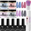 Kits d'art d'ongle Mtssii 12pcs Set de poudre de trempage français Glitter Pigment sans lampe Cure Dip Design