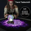 Tovaglia di stoffa Viola Luna Pentagramma Tarocchi Tovaglia Altare di velluto Stregoneria pagana Pendolo spirituale Astrologia Oracolo Carta Pad Goccia