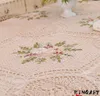 Table Cloth Luxury Party Flower Crochet Round Rectangular Embroidery Tablecloth Christmas Dinning Cover