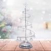 Decorazioni natalizie Albero da tavolo Alberi illuminati a LED Piano d'appoggio illuminato a spirale argento/oro