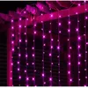 Strängar 3m 2m 224 LED ICICLE String Lights Xmas Outdoor Lighting Home for Wedding/Party/Curtain/Garden Decoration 110V/220V