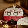 Christmas Decorations Painted Shaped Ball Christmas Tree Decoration Small Pendant Gift Bag Car House Snowman Garland Drop Delivery 20 Dhdn8