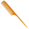 Peigne à grandes dents, peigne à queue pointue, outils de beauté en plastique, brosse, vente en gros