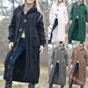 女性用トレンチコートファッション女性のフード付き濃厚なニットセーターカーディガンコート長袖冬のウォームマント