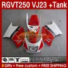 Zestaw Fairings zbiornik do Suzuki White Red BLK RGV250 SAPC VJ23 RGVT250 RGV-250CC 97 98 Bodywork 161NO.10 RGVT-250 RGV-250 Panel RGVT RGV 250 CC 250CC 1997 1998 ABS ABS ABA atyrminowy