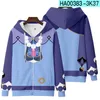 Sweats à capuche pour hommes Jeu Genshin Impact Cosplay Veste Klee Diluc Hu Tao Keqing Impression 3D Sweat à capuche drôle Zipper Sweat à capuche Anime Vêtements