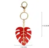 Keychains 1 morceau de feuille de feuille cl￩s de la cha￮ne de cl￩s feuilles tropicales faciles ￠ transporter