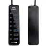 3.0 7 Ports With Power Charging And Switch Multiple USB Splitter Porta Panel USB3.0 USB-HUB Hab